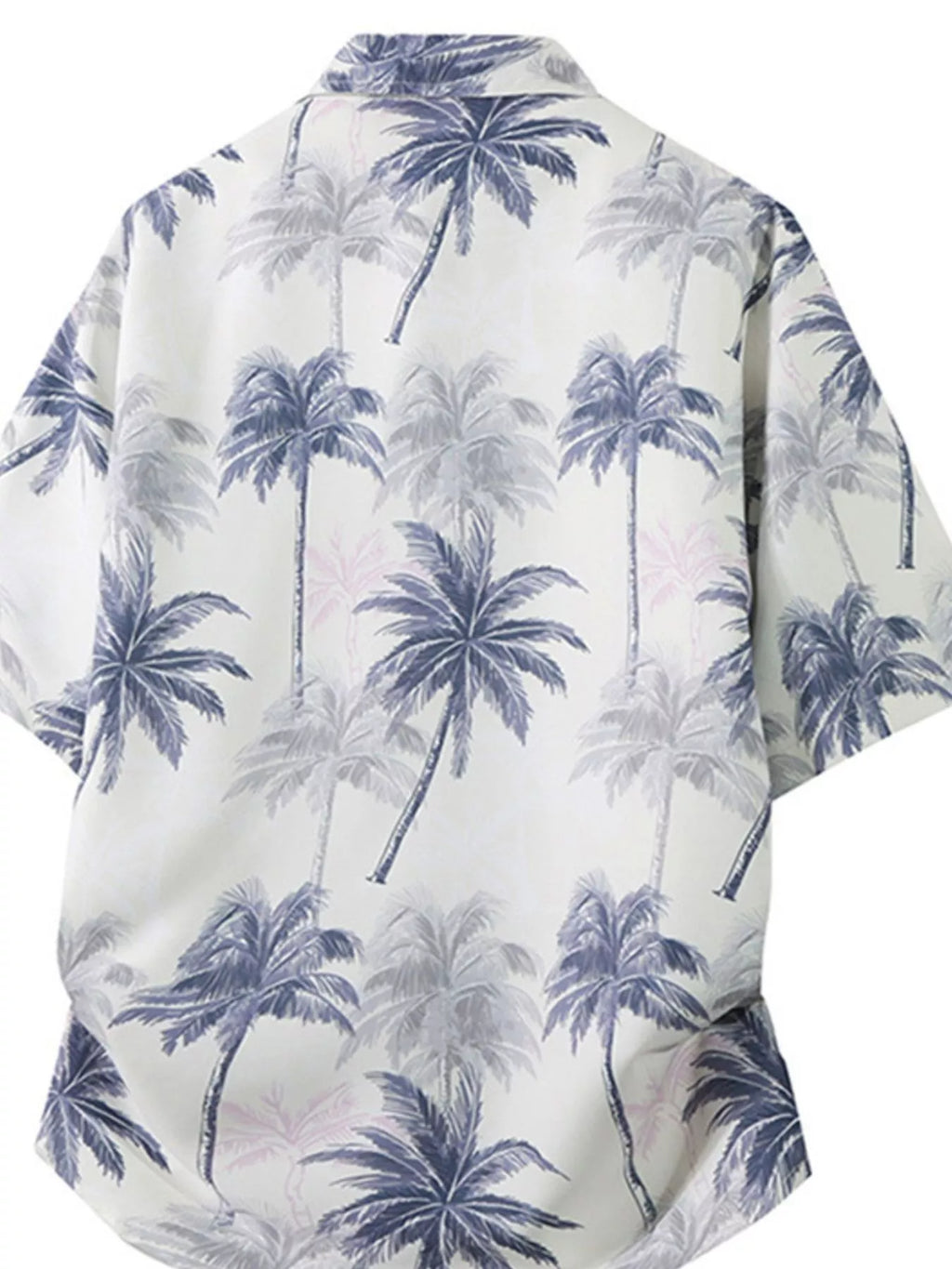 Shirt with palm tree pattern on a white background