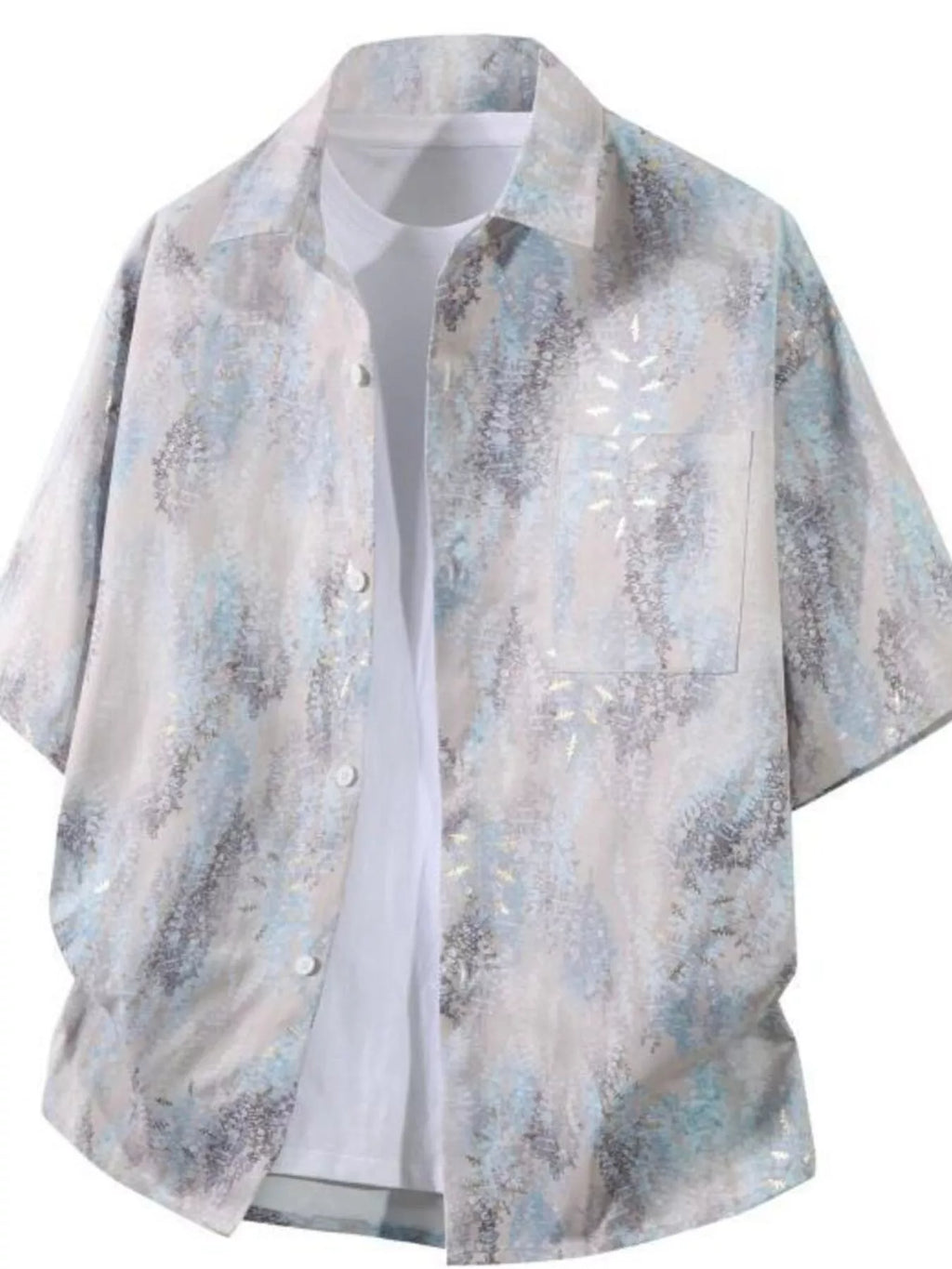 Lightweight jacket with sequin pattern on a white background