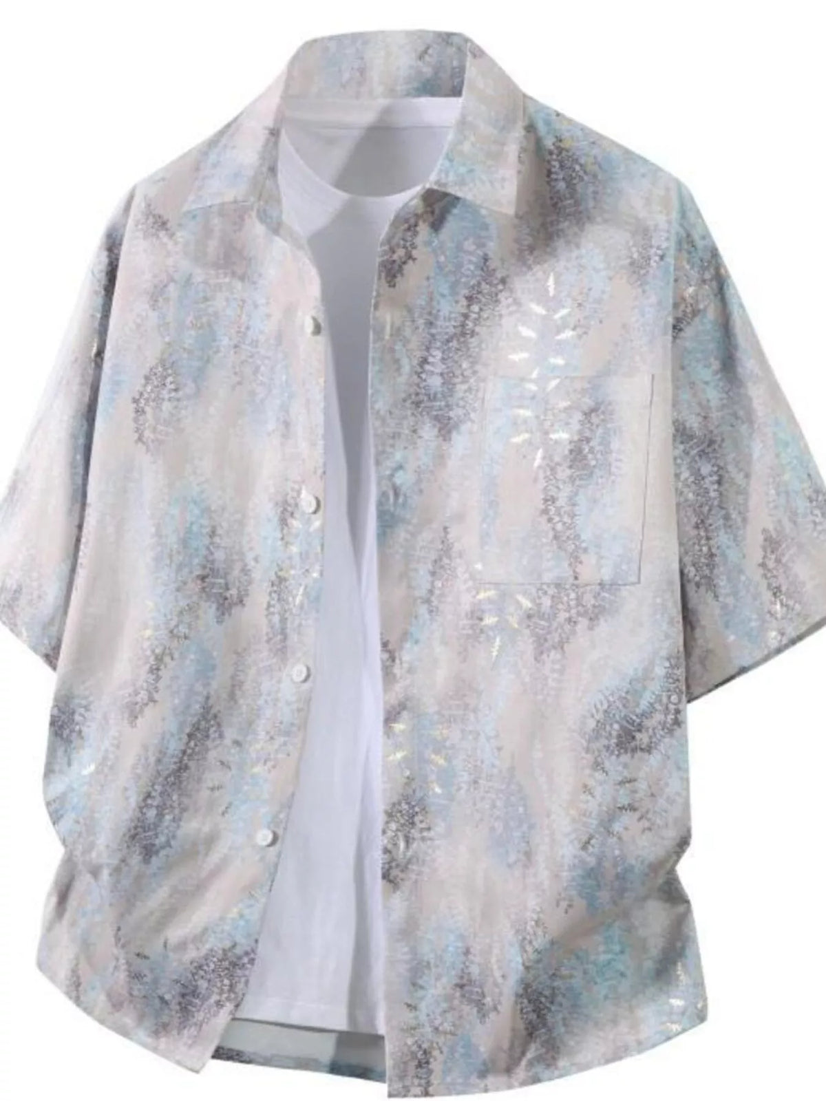 Lightweight jacket with sequin pattern on a white background