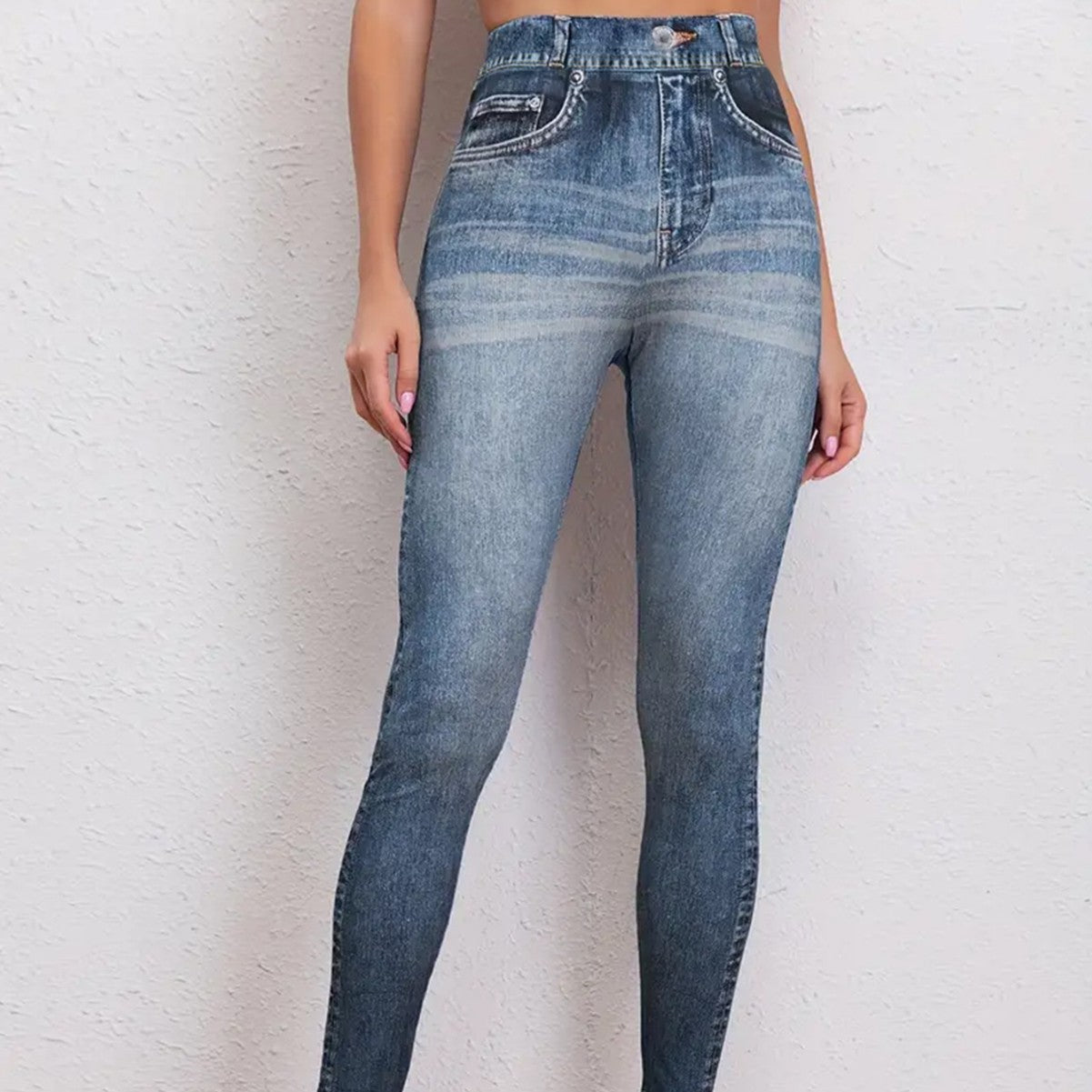 The Illusion: Retro Denim-Look Butt-Lifting Yoga Leggings