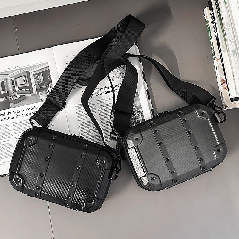 Men's Hard Shell Trendy Crossbody Bag | Modern Fashion Sling Pack