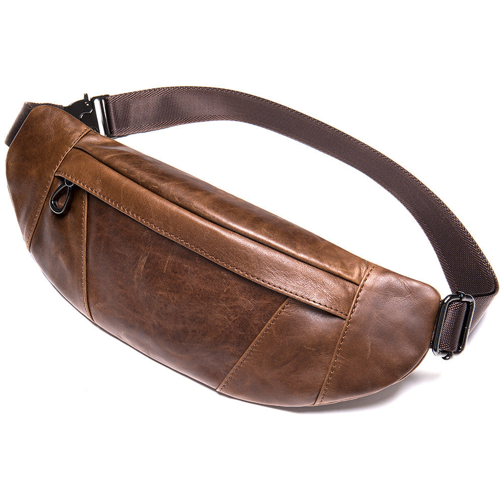 Multifunctional Men's Shoulder Crossbody Waist Bag | Versatile Leather Fanny Pack