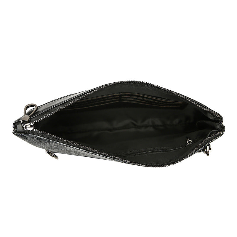 Men's Large Capacity Leather Clutch Bag | Business Wrist Pouch