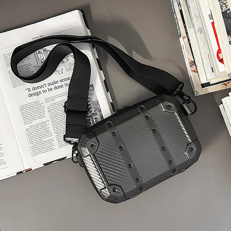 Men's Hard Shell Trendy Crossbody Bag | Modern Fashion Sling Pack