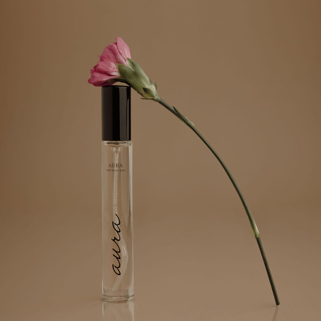 AURA Perfume Travel Spray by Orchid + Ash - Grapefruit & Tonka Bean Non-Toxic Fragrance