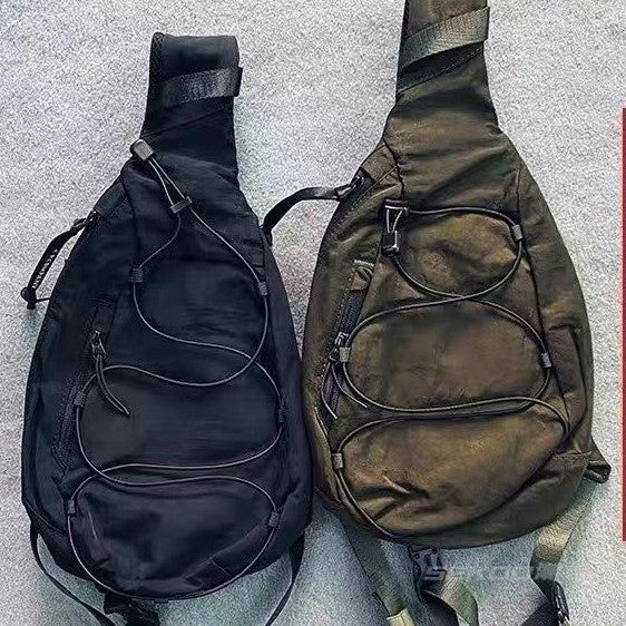 Street-Style Men's Large-Capacity Chest Bag | Cool CP Design Crossbody Sling