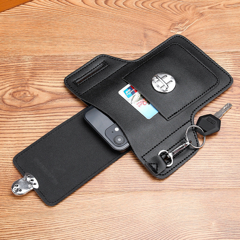 Men's Leather Belt Loop Phone & Utility Holster | Compact Waist Pouch