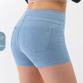 The Apex: Denim-Look High-Waist Hip-Lifting Yoga Shorts