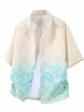 Light-colored kimono-style jacket with a gradient design on a white background