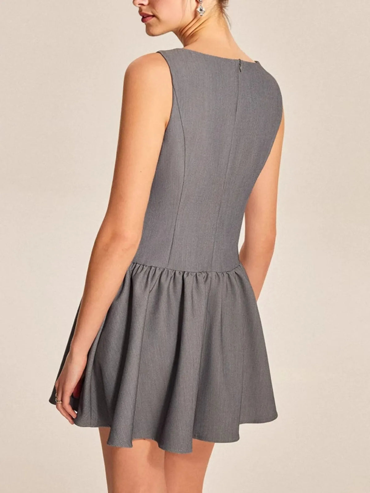 Gray dress on a plain background-BlackOrvani