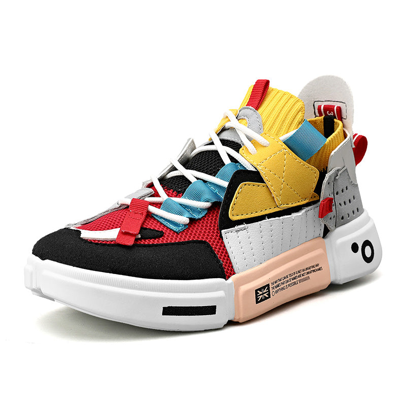 Patchwork Sneakers-Blackorvani