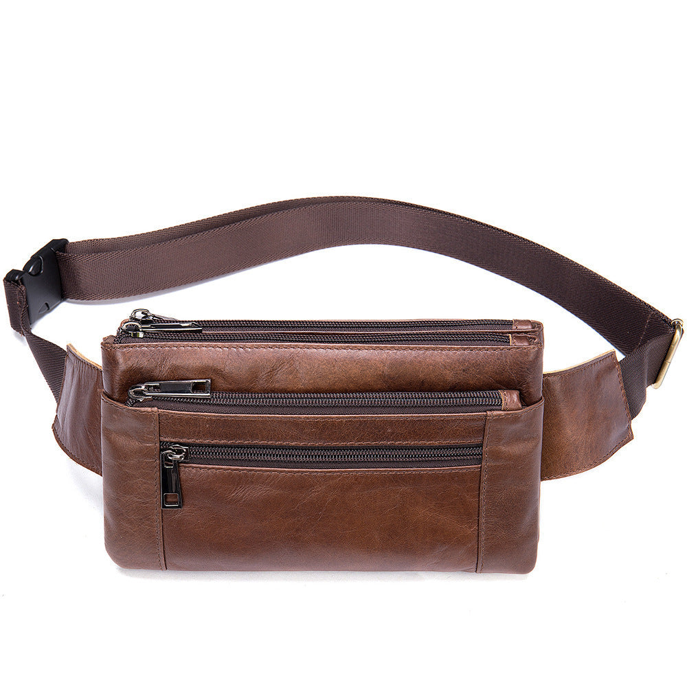 Multifunctional Men's Shoulder Crossbody Waist Bag | Versatile Leather Fanny Pack