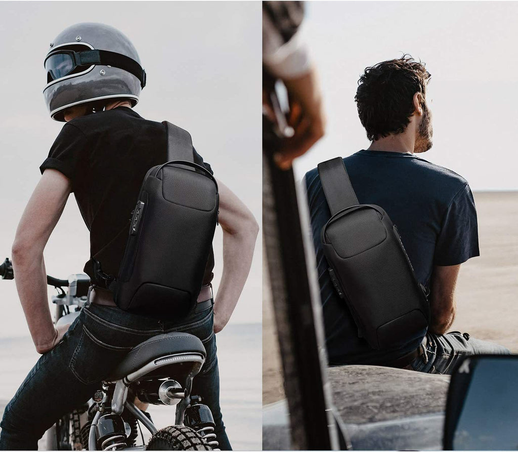 Men's Anti-Theft Password Lock Chest Bag | Business Crossbody Sling