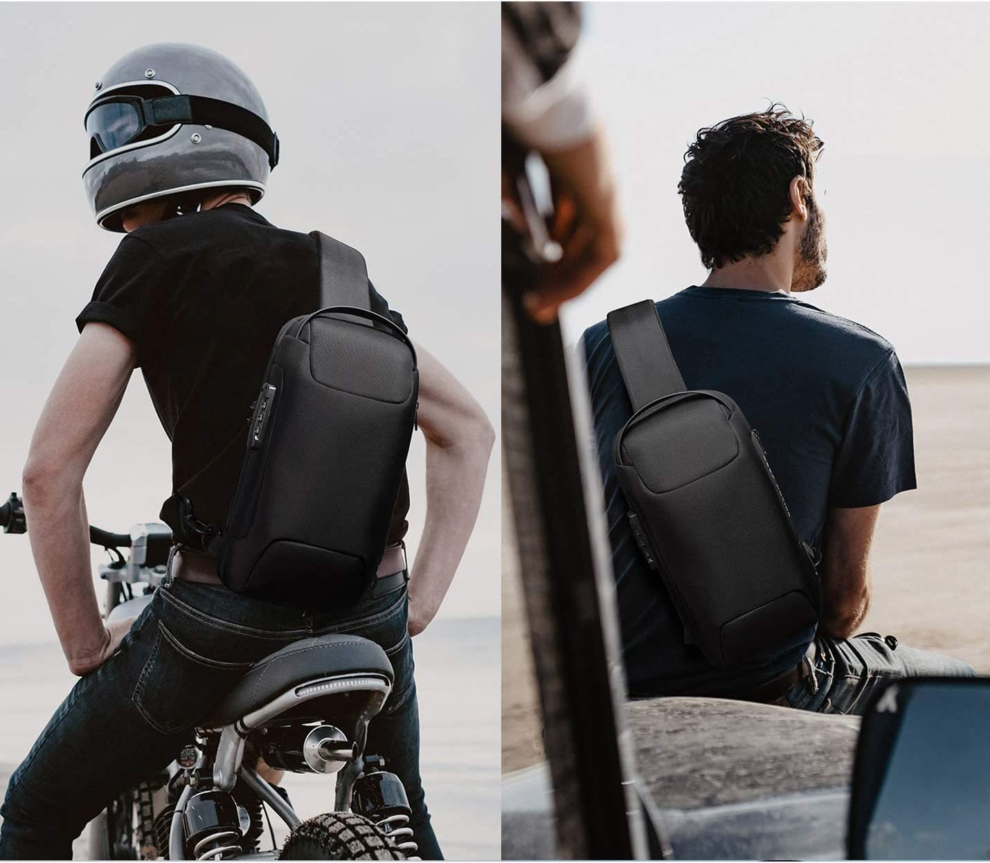 Men's Anti-Theft Password Lock Chest Bag | Business Crossbody Sling