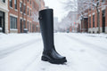 The Heritage: Retro British-Style Leather Buckle Knee Boots