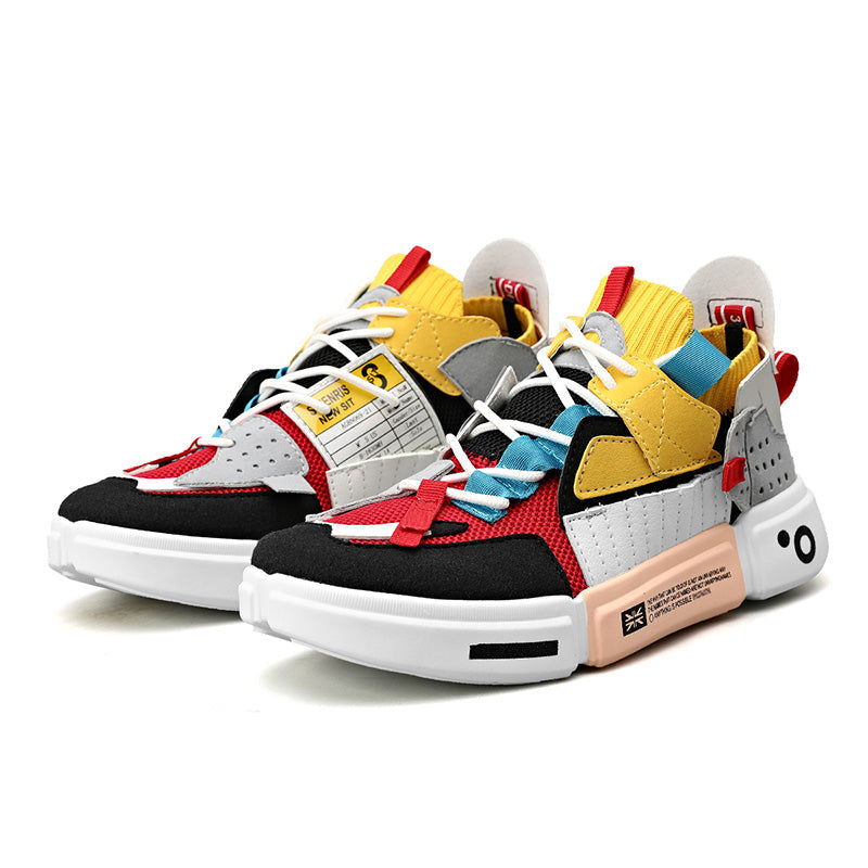 Patchwork Sneakers-Blackorvani
