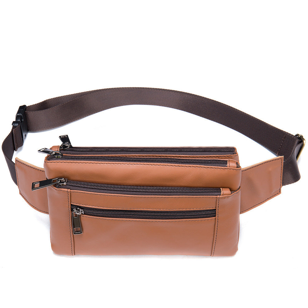 Multifunctional Men's Shoulder Crossbody Waist Bag | Versatile Leather Fanny Pack