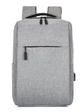 Gray backpack with USB port on a white background-blackorvani.com