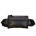Men's Outdoor Work First-Layer Cowhide Large Capacity Waterproof Waist Bag | Leather Fanny Pack