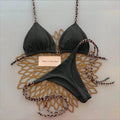Women's Two-Piece Bikini High-End Sexy Beach Swimsuit-Blackorvani
