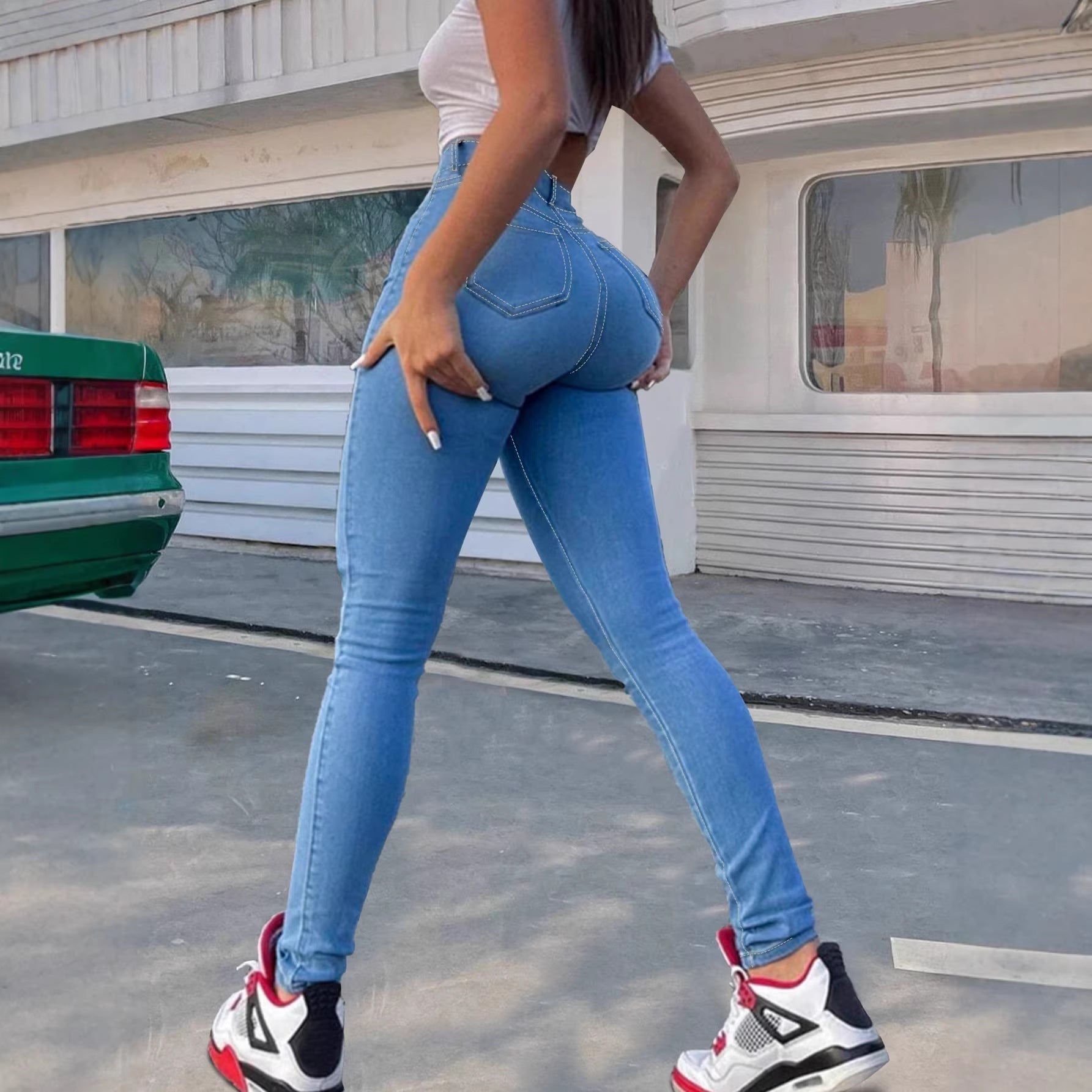 The Everyday: High-Waist Stretch Denim Skinny Jeans