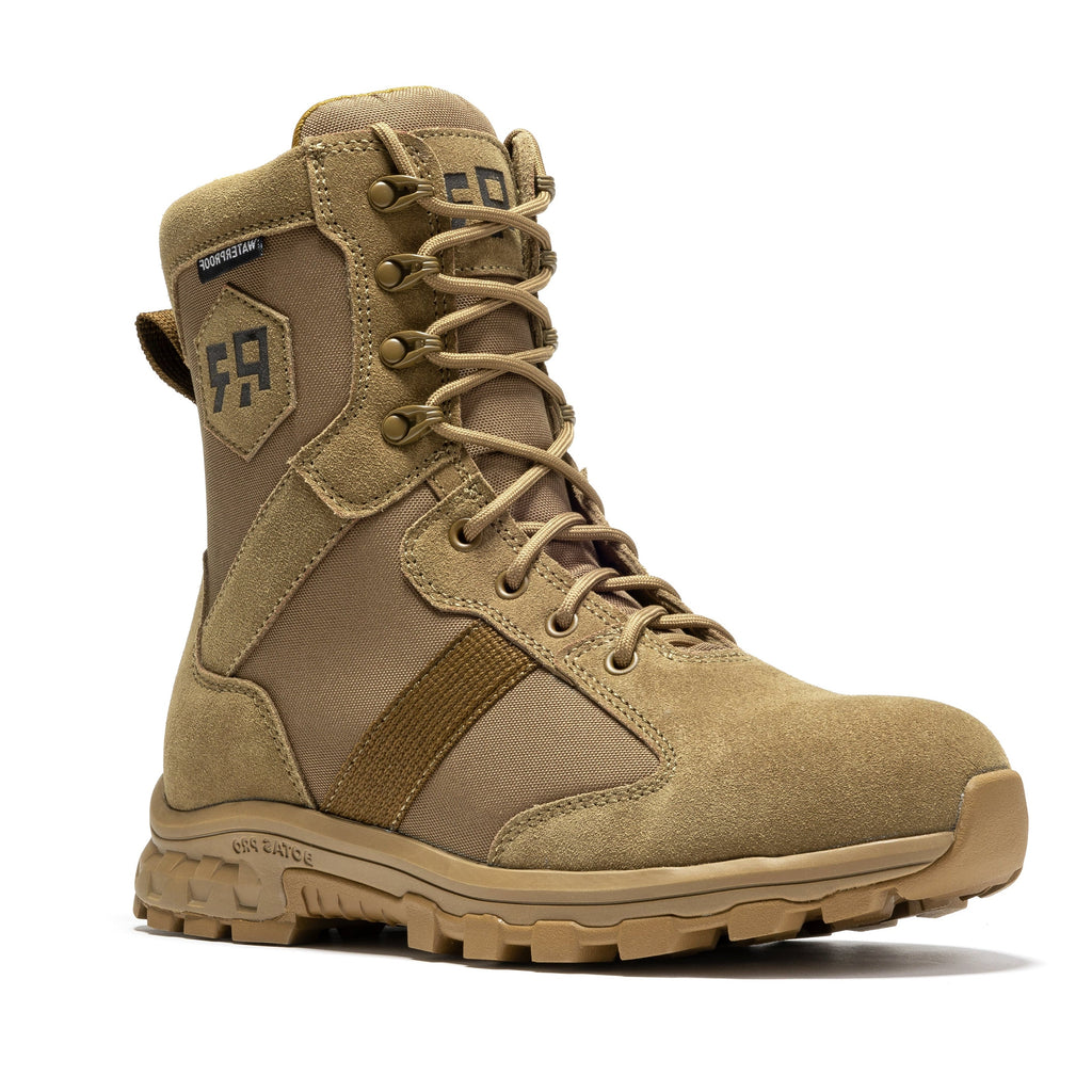 ROCKROOSTER Colmar Coyote 8-Inch Suede Leather Waterproof Tactical & Military Boots | AB500