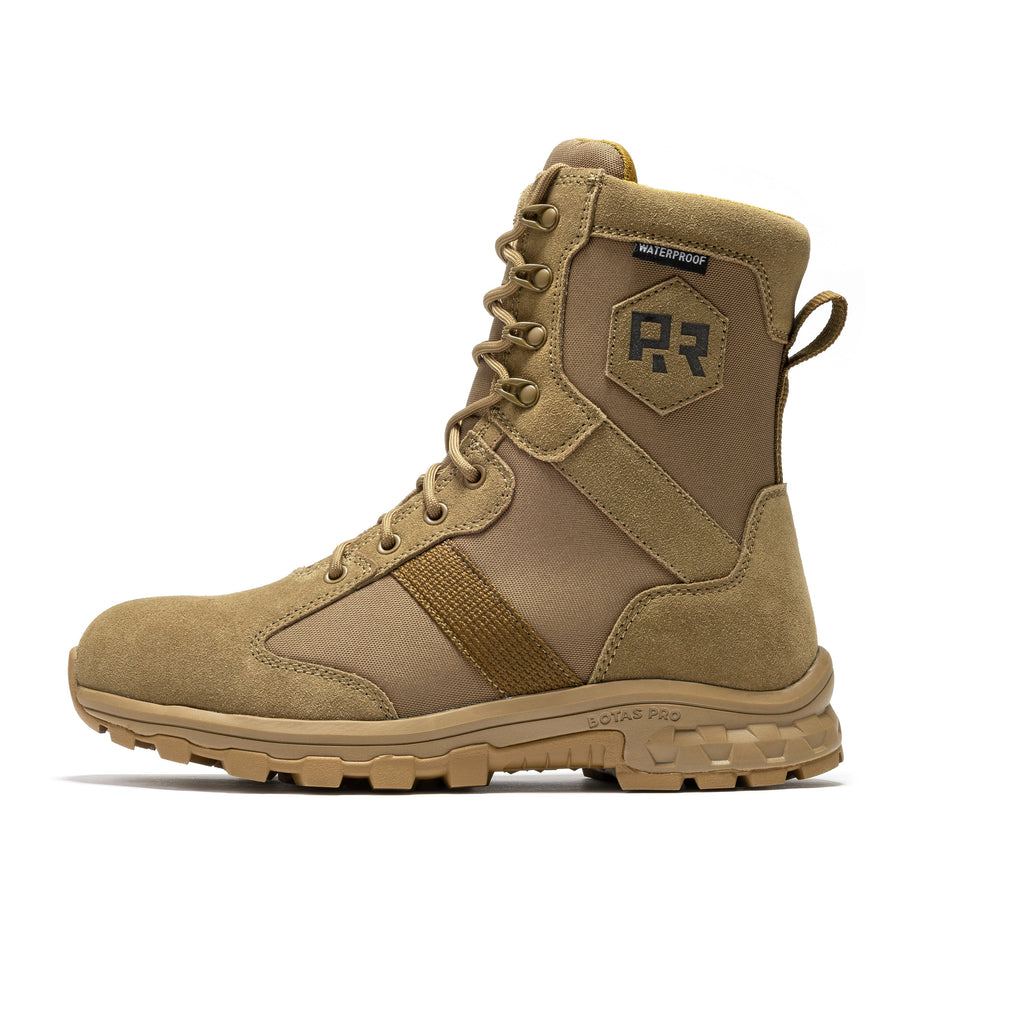 ROCKROOSTER Colmar Coyote 8-Inch Suede Leather Waterproof Tactical & Military Boots | AB500