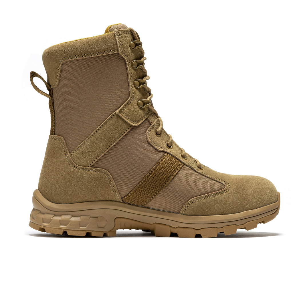 ROCKROOSTER Colmar Coyote 8-Inch Suede Leather Waterproof Tactical & Military Boots | AB500