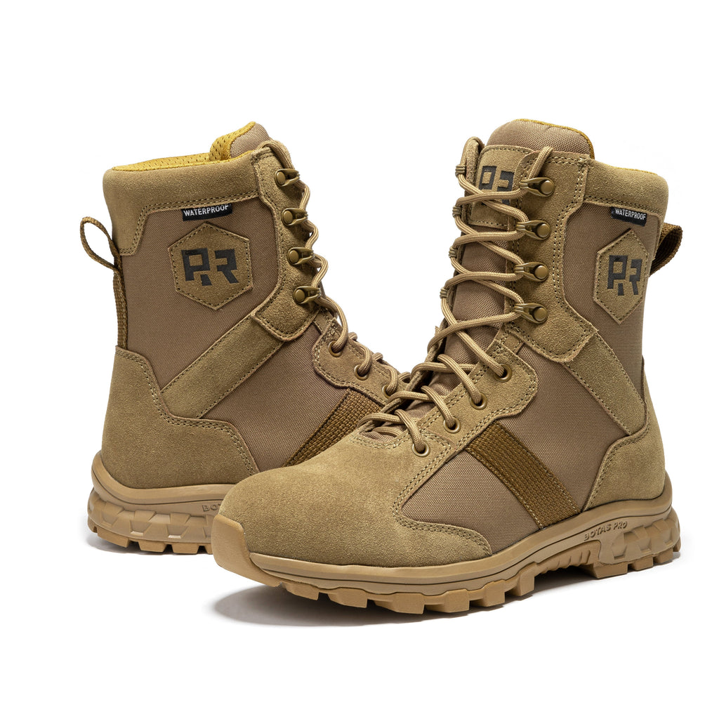 ROCKROOSTER Colmar Coyote 8-Inch Suede Leather Waterproof Tactical & Military Boots | AB500