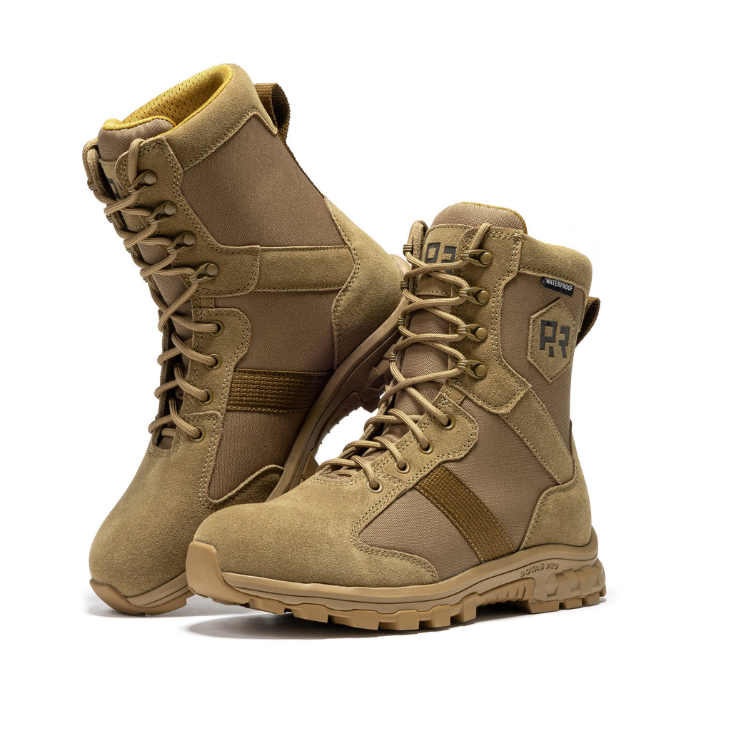 ROCKROOSTER Colmar Coyote 8-Inch Suede Leather Waterproof Tactical & Military Boots | AB500
