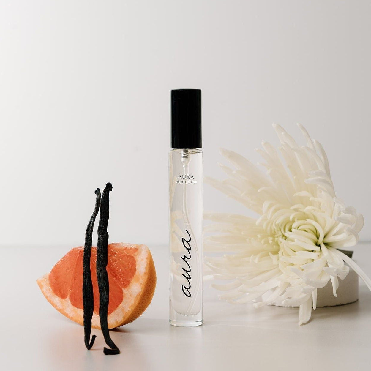 AURA Perfume Travel Spray by Orchid + Ash - Grapefruit & Tonka Bean Non-Toxic Fragrance