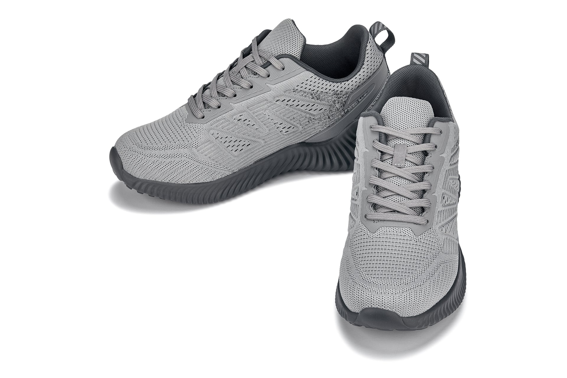 CALTO Q221 Height-Increasing Lightweight Sporty Sneakers | Cement/Pewter