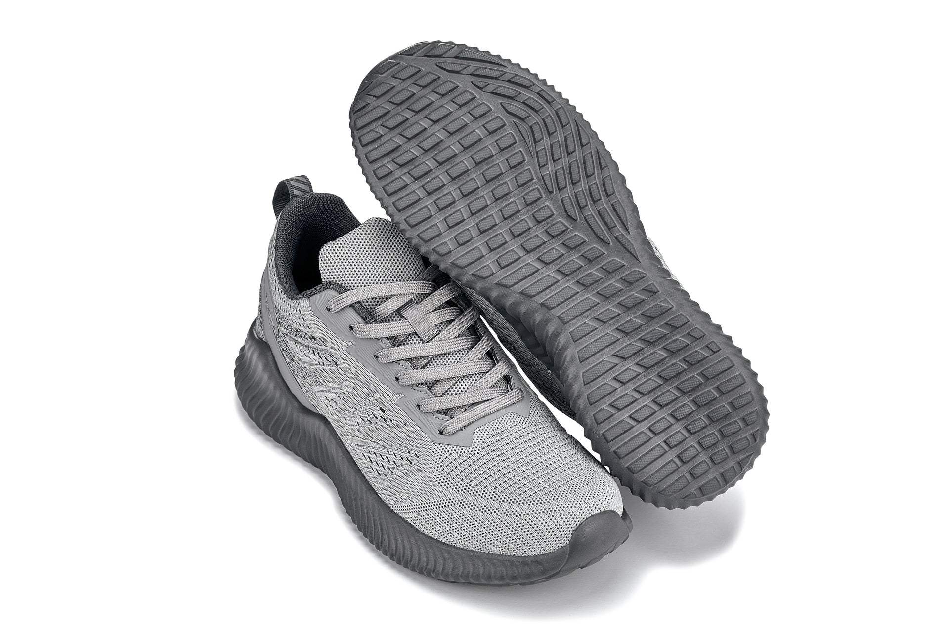 CALTO Q221 Height-Increasing Lightweight Sporty Sneakers | Cement/Pewter