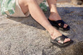 CALTO X1652 Height-Increasing Casual Sandals | 2 Inches Taller - Black/Matte Black