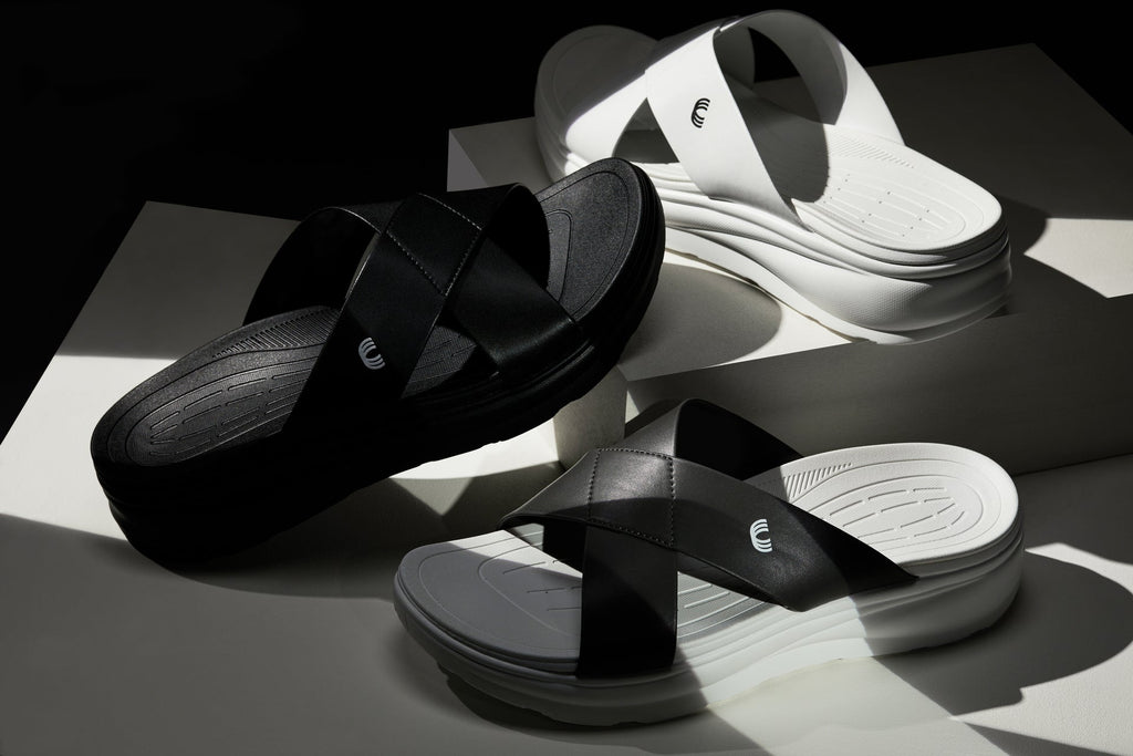 CALTO X1652 Height-Increasing Casual Sandals | 2 Inches Taller - Black/Matte Black