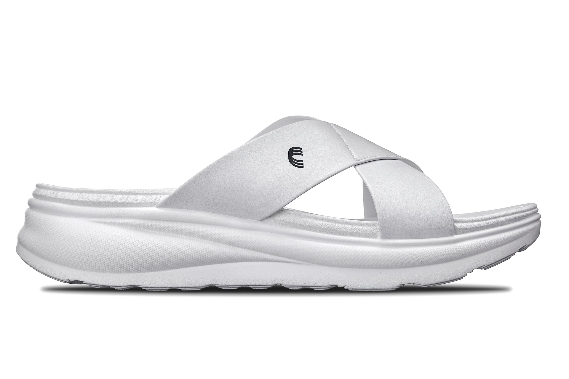 CALTO X1653 Height-Increasing Casual Sandals | 2 Inches Taller - White/Matte White