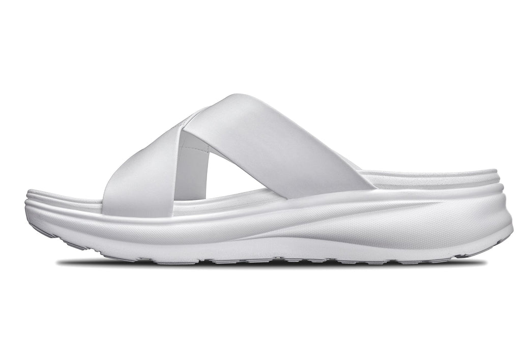 CALTO X1653 Height-Increasing Casual Sandals | 2 Inches Taller - White/Matte White