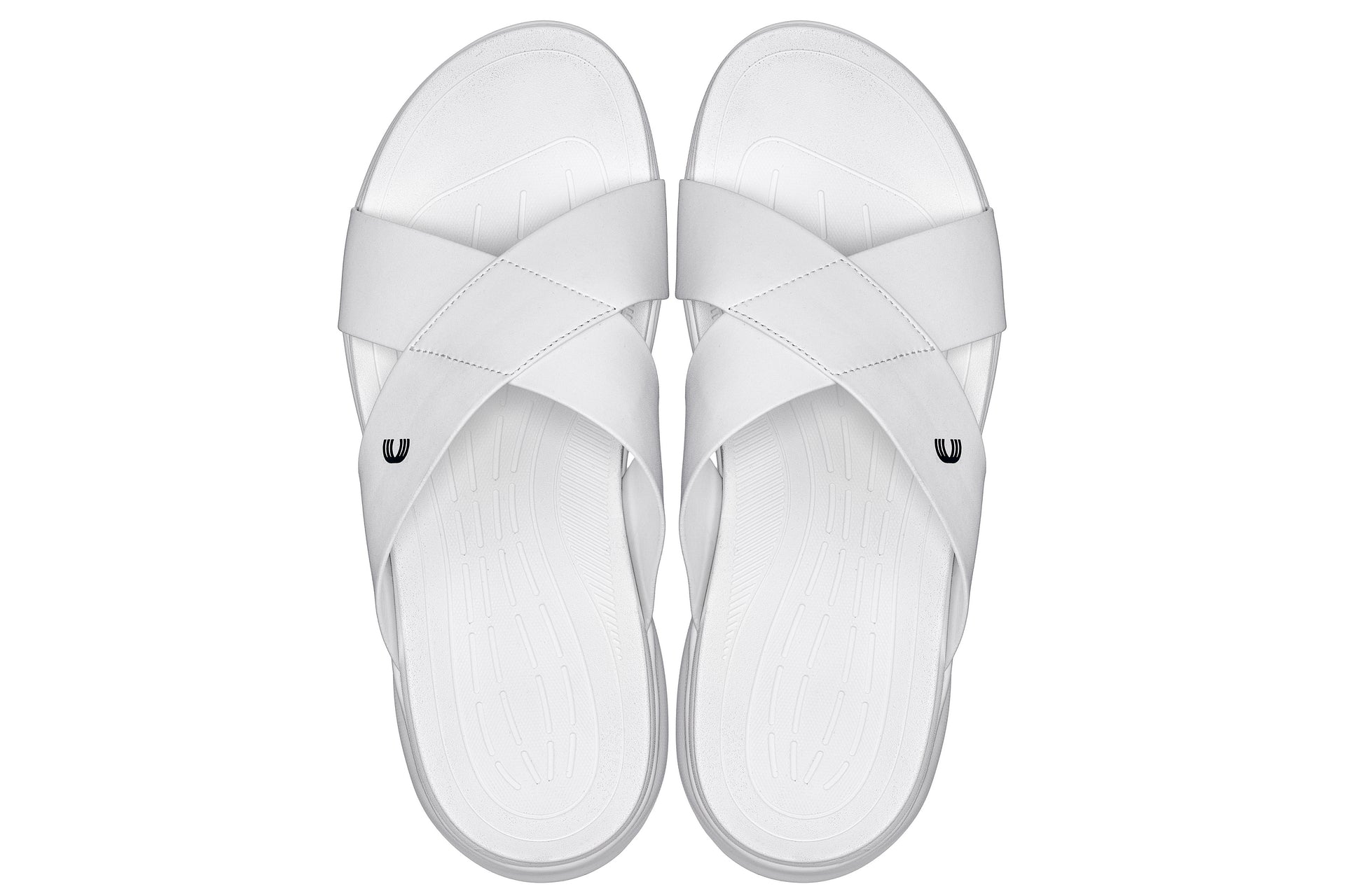 CALTO X1653 Height-Increasing Casual Sandals | 2 Inches Taller - White/Matte White