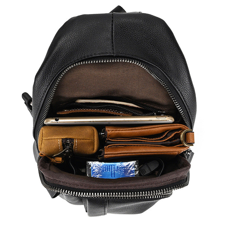 Leather Fashionable Large-Capacity Men's Crossbody Bag | Sling Pack