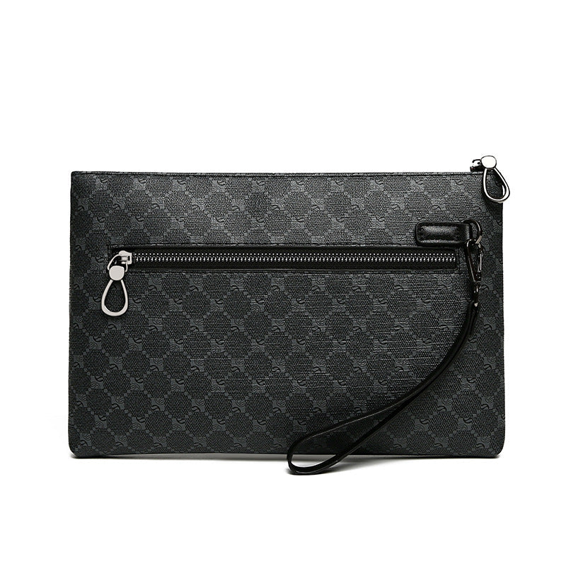 Men's Large Capacity Leather Clutch Bag | Business Wrist Pouch