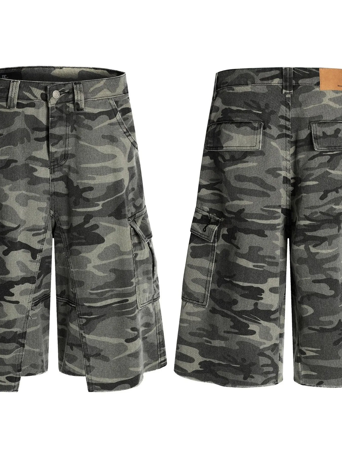 Camouflage shorts on a white background-Black Orvani