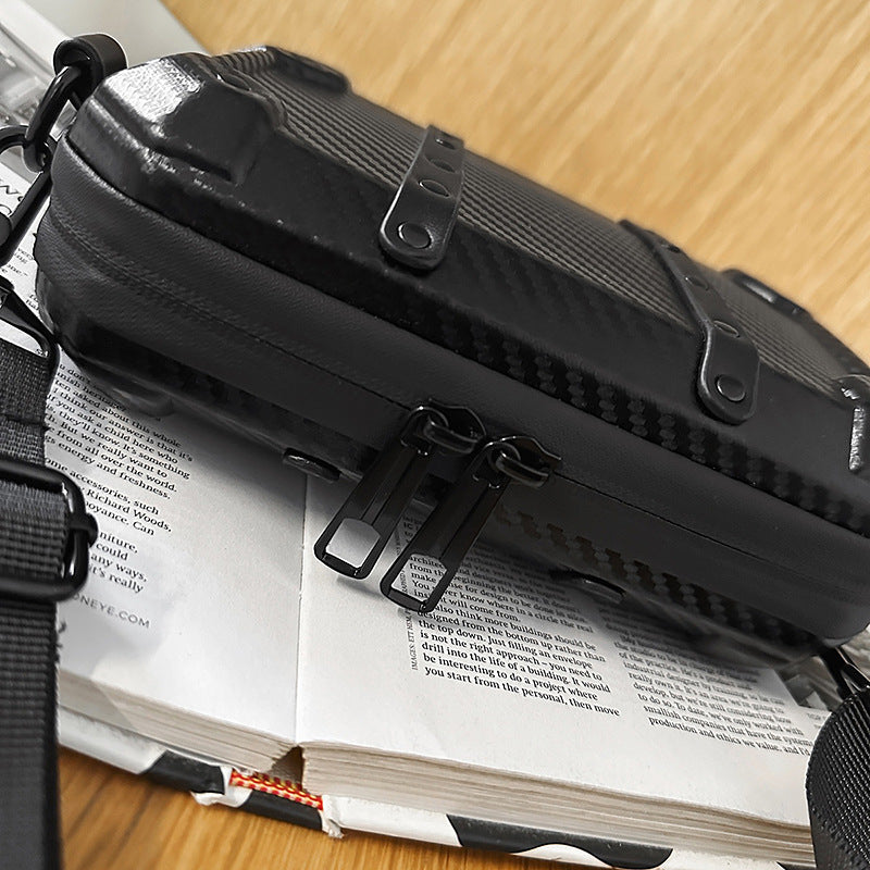 Men's Hard Shell Trendy Crossbody Bag | Modern Fashion Sling Pack