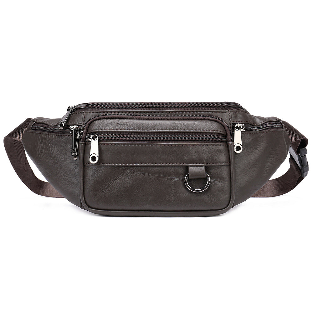 Multifunctional Men's Shoulder Crossbody Waist Bag | Versatile Leather Fanny Pack