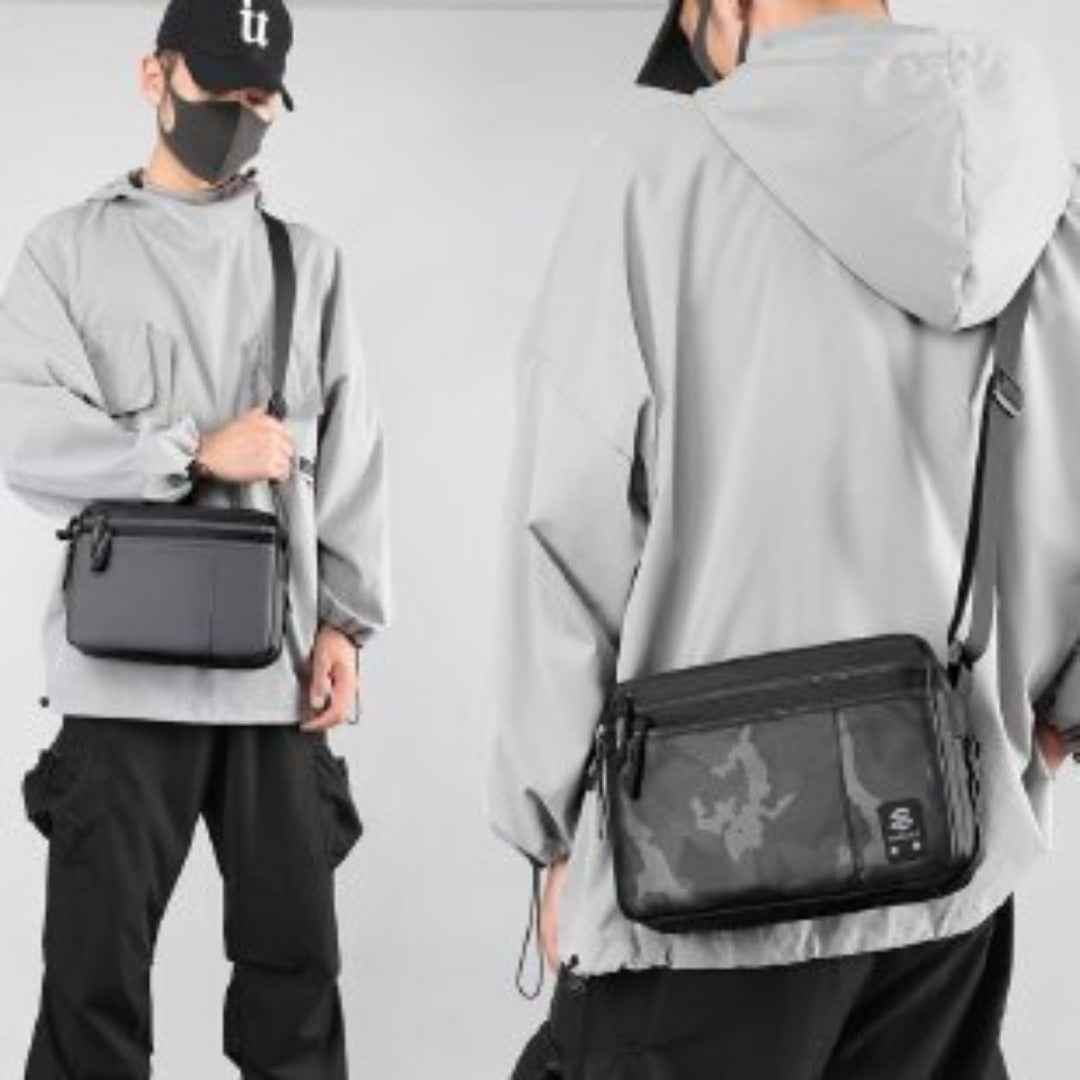 Men's Lightweight Square Crossbody Bag | Casual Business Shoulder Sling