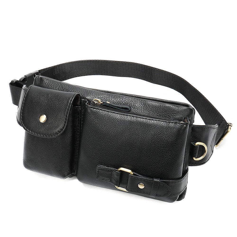 Multifunctional Men's Shoulder Crossbody Waist Bag | Versatile Leather Fanny Pack