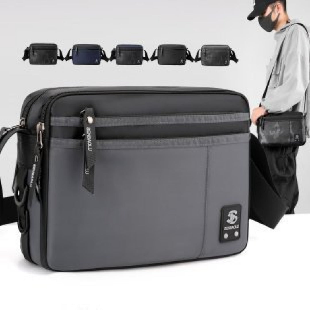 Men's Lightweight Square Crossbody Bag | Casual Business Shoulder Sling