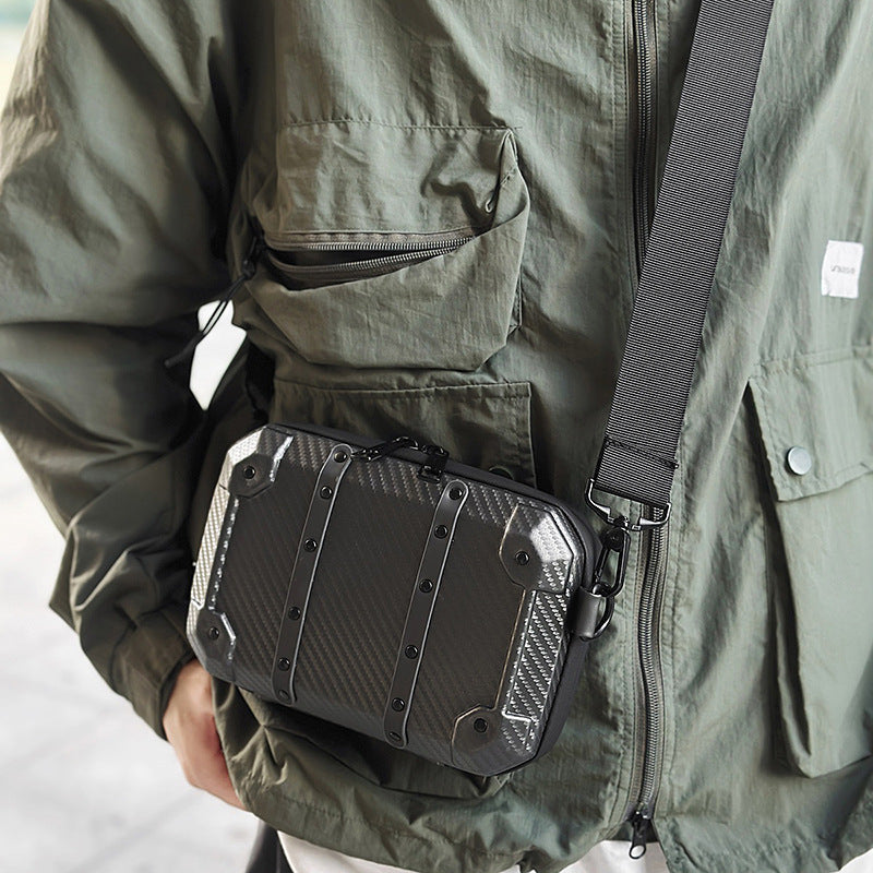 Men's Hard Shell Trendy Crossbody Bag | Modern Fashion Sling Pack