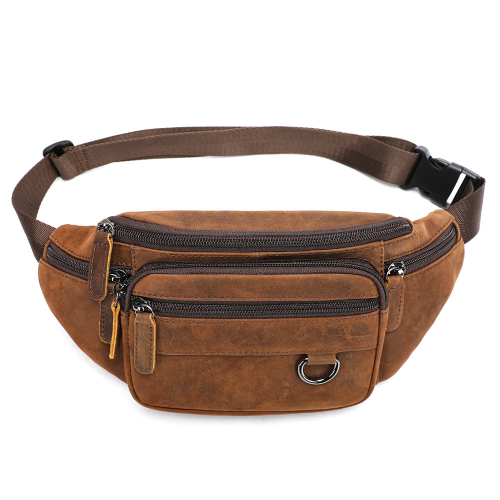 Multifunctional Men's Shoulder Crossbody Waist Bag | Versatile Leather Fanny Pack