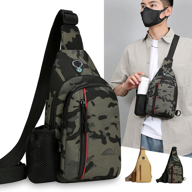 Men's Large-Capacity Shoulder Crossbody Bag | Casual Sling Pack-Black orvani