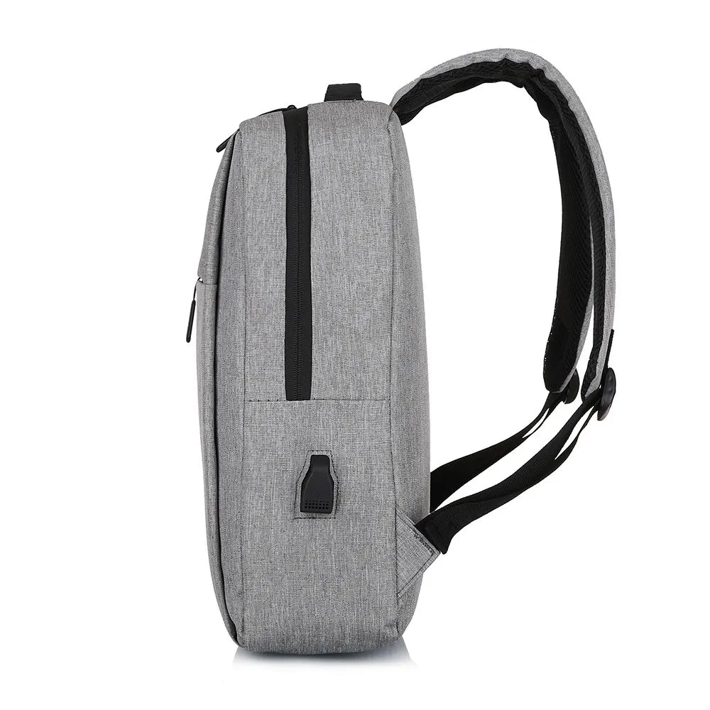 Gray backpack with black straps on a white background-blackorvani.com